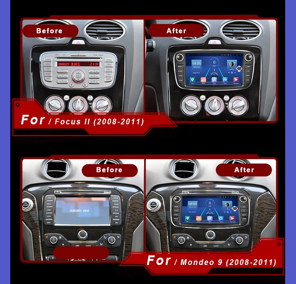Suitable for Ford Focus 7-inch Android Smart GPS Car Navigation Bluetooth MP5 Player Carplay
