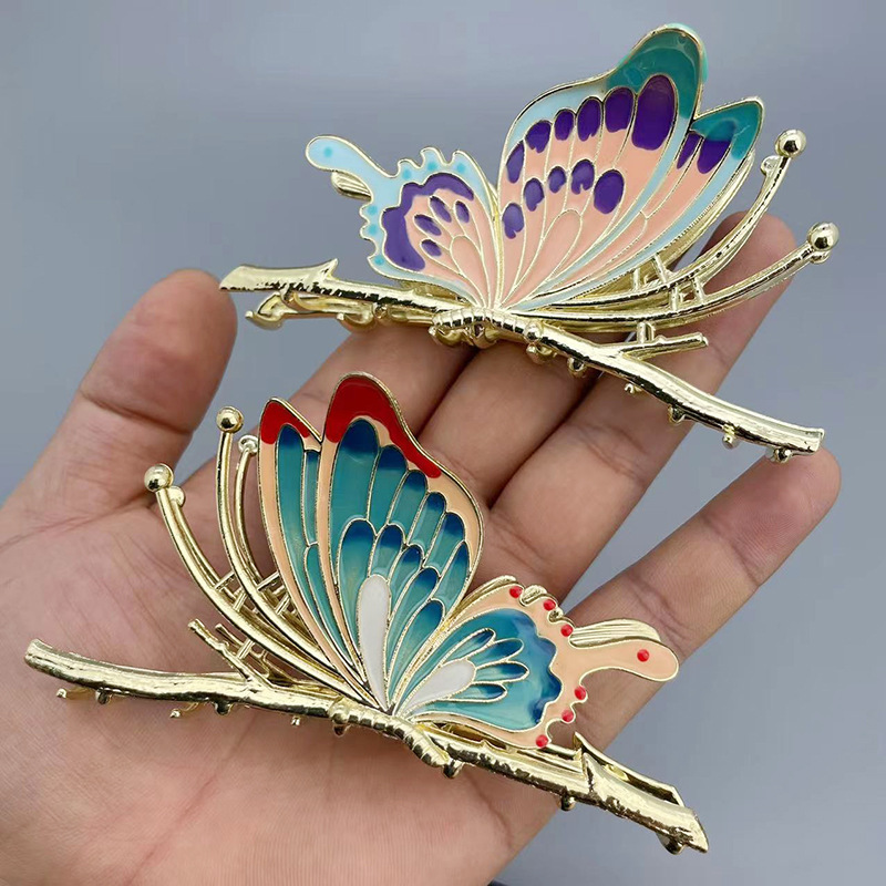 Women's Chinoiserie Butterfly Alloy Hair Claws display picture 1