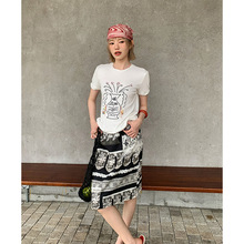 UNITY MODE 莫代尔刺绣T恤上衣夏季设计感小众简约高级修身内搭女