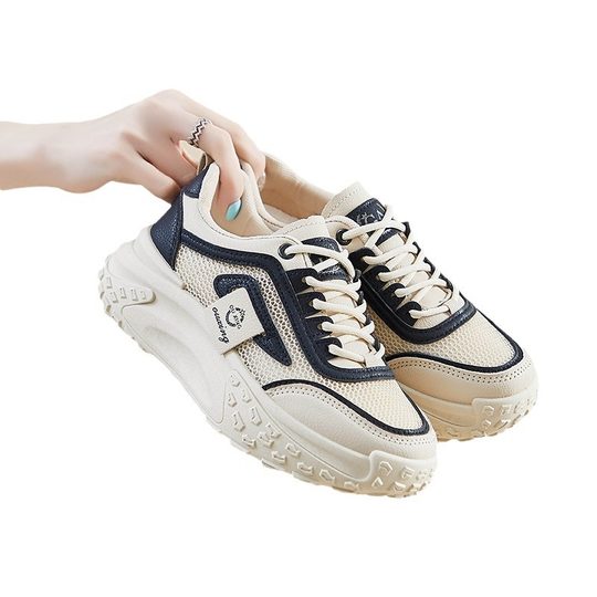 Explosive Small White Shoes Women's 2024 Summer New Mesh Breathable Torre Shoes Soft Sole Mesh Shoes All-match Casual Sports Board Shoes