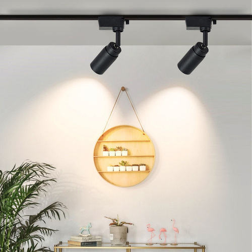 Adjustable zoom LED track spotlight, focusing commercial, museum, restaurant, 95 high lumen, ceiling mounted spotlight