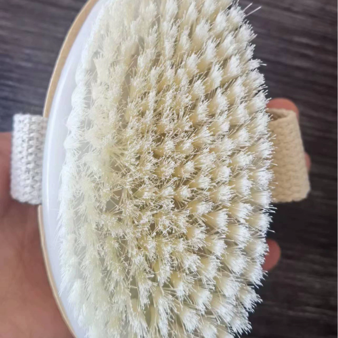 Amazon Cross-border Bristle Brush Massage, Bathing Brush Handburse Bath Brush Brush Round Bath Brush Brush Hemu Bath Brush