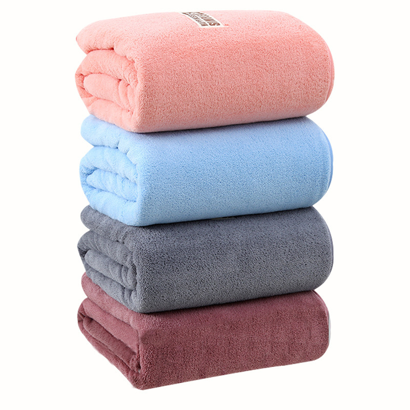 Extra Großes Coral-fleece-badetuch Flauschig Und Saugstark_voghion.com