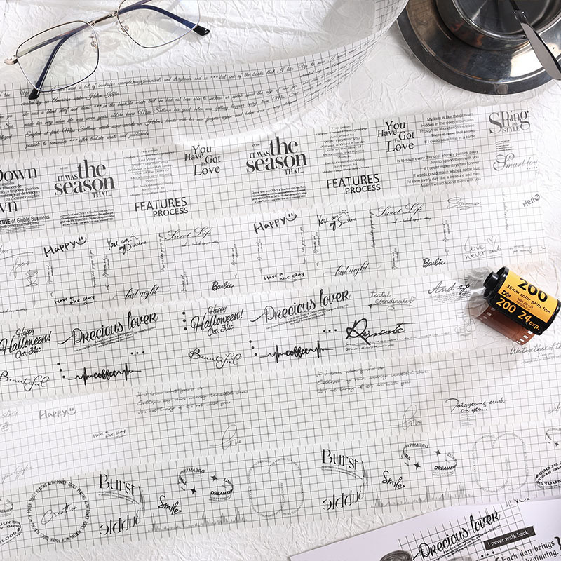 Conjunto de cinta adhesiva de papel de tono británico DIY mano de cuenta de paisaje cinta adhesiva transfronteriza retrógrada inglesa y cinta adhesiva de papel