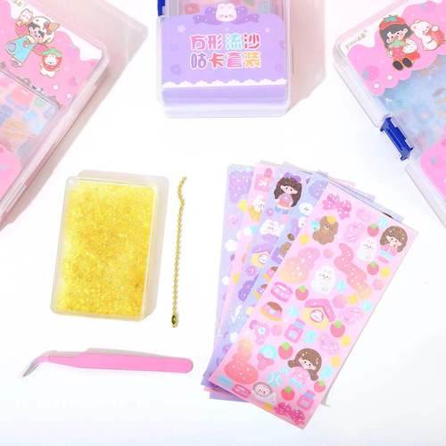 Cream lava goku brick transparent DIY journal sticker mahjong brick colorful goku plate children key chain ornament