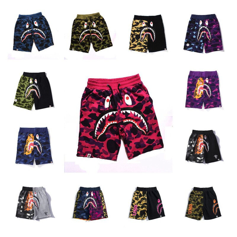 Factory Direct Supply 2025 Cross-Border New Shorts Shark Head 3D Digital Printing Men's Sports Casual Shorts Trendy