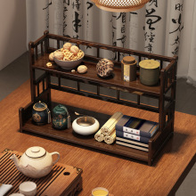 桌面博古架轻奢茶杯架古典中式茶具置物架展示架紫砂壶茶壶摆放架