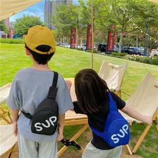 Korean Style Kidsren's Crossbody Bag 2025 Fashion Casual Printed Backpack Small Nylon Sports Backpack Baby Small Shoulder Bag