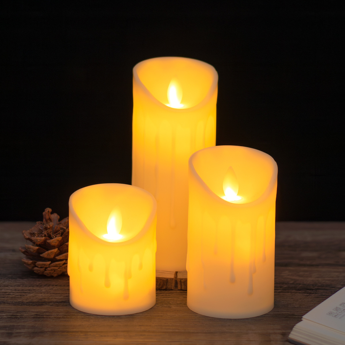 LED luz de vela electrónica Navidad fiesta de Halloween ambiente suministros de diseño lámpara de vela de simulación luz de ambiente de boda