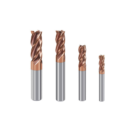 55 degree tungsten steel milling cutter 4-edge hard tungsten steel alloy-coated flat knife CNC tool flat bottom four-edge end mill