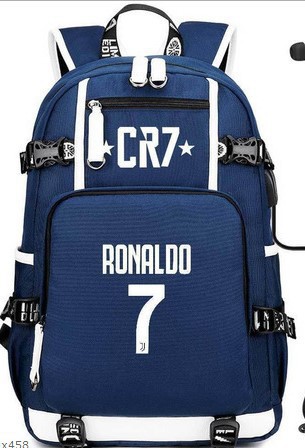Comercio exterior estrellas de fútbol mochila de moda coreana transfronteriza mochila adolescente USB mochila escolar escolar