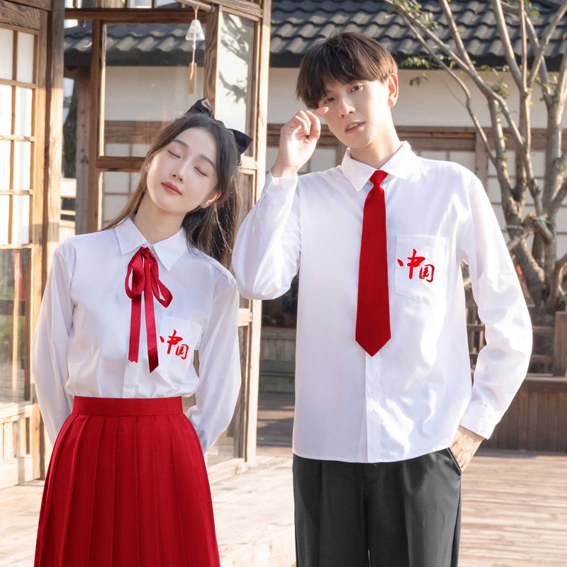 大合唱韓系制服卒業クラス服学院風ロングスカートセット中学校朗読公演服装高校学生|undefined
