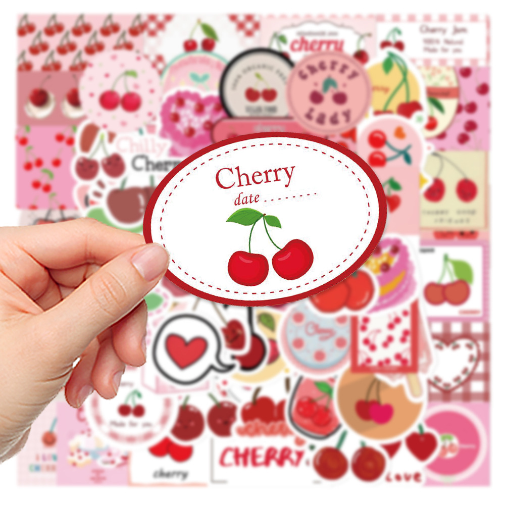 School Occasion 1 Set Peach Cherry School PVC Cute Stickers