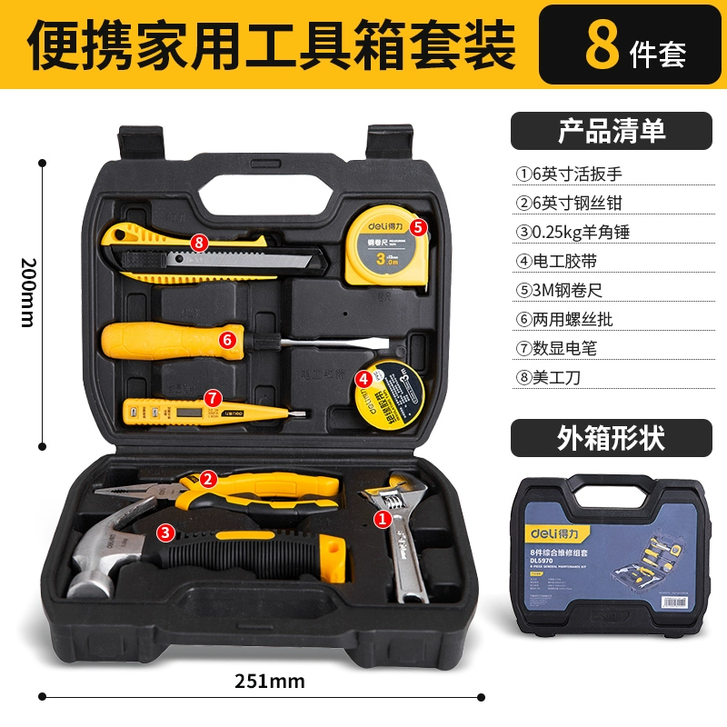 Electric set for repair, screwdriver, wrench, flashlight