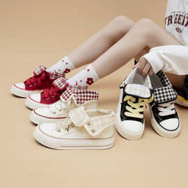 蓓尔秋季高帮帆布鞋女2025新款复古休闲百搭小众时尚休闲板鞋6926