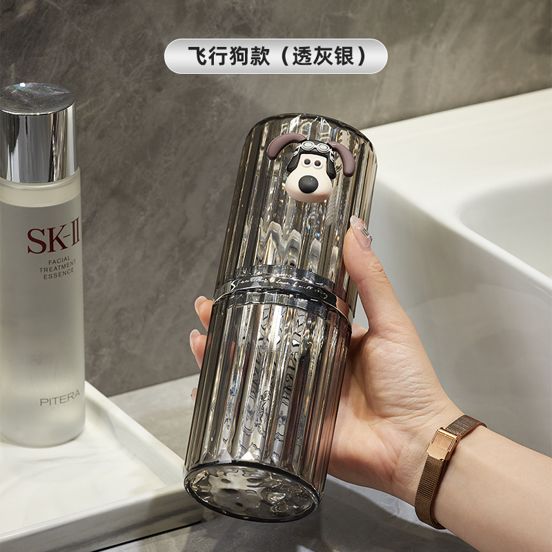 bydoll lujo ligero viaje taza de lavado cepillo de dientes pasta de dientes taza caja de almacenamiento de taza de dientes portátil taza de enjuague bucal