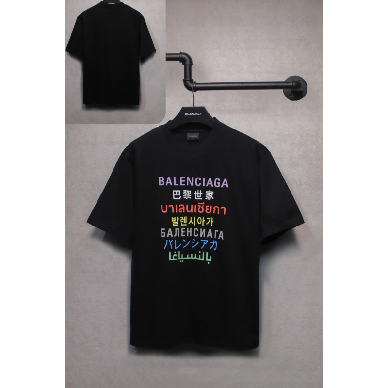 25ssクロスボーダー高品質タワーテーププリントレタードダメージ半袖Tシャツゆったり万能ワンピース卸売|undefined