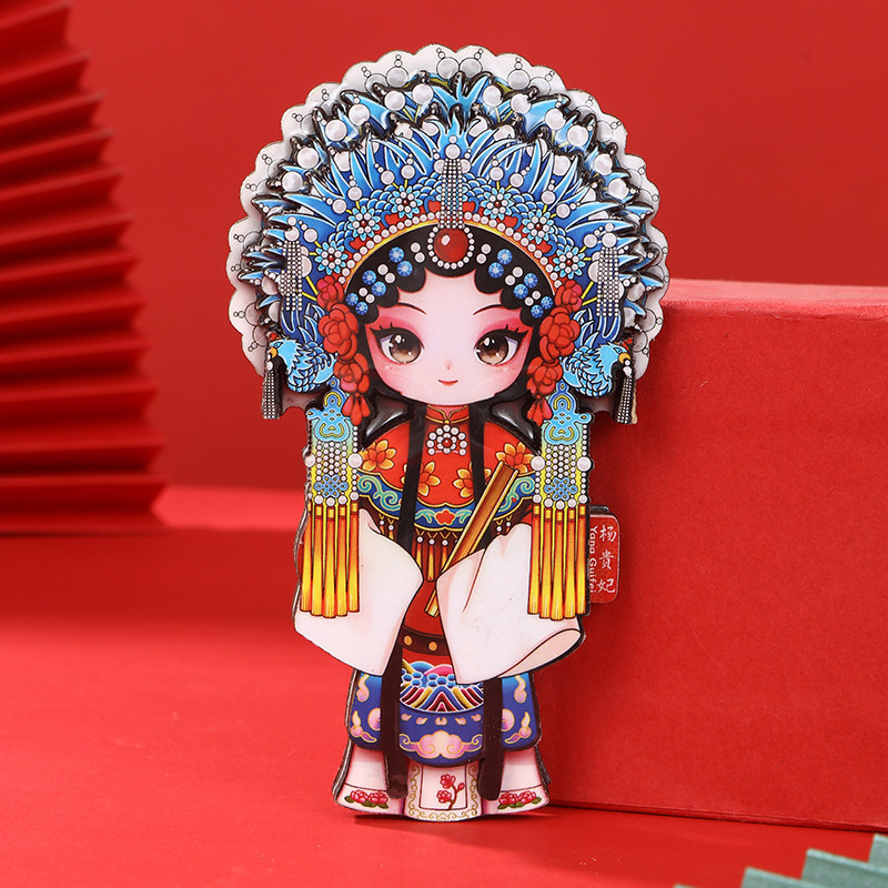戏曲人物Q版京剧脸谱木质冰箱贴北京文创旅游纪念品国粹伴手礼品|undefined