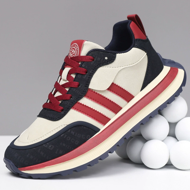 Новые мужские кроссовки: модные, брендовые, высококачественные, черные, кожаные, водонепроницаемые, спортивные, повседневные, универсальные, на толстой подошве, в стиле «dad shoes».