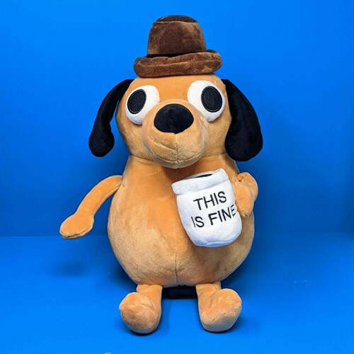 This is Fine Dog Coffee Dog Plush Toy Wholesale Cute Doll Doll Doll