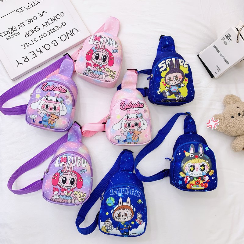 New cross-border baby chest bag, cute and stylish, lightweight coin purse for girls on outings, shoulder bag, children's cartoon backpack