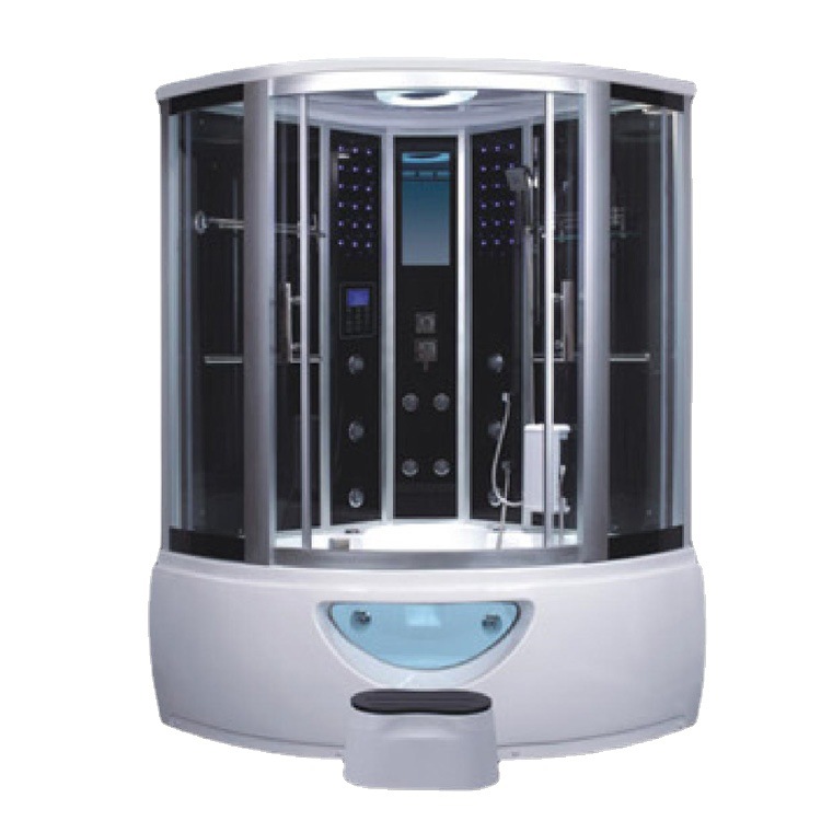 Sala de vapor con computadora 1,3 m doble con bañera de masaje de acrílico baño integral sala de ducha de vapor húmedo