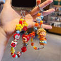 Acessórios de pingente de boneca boneca feita à mão diy estrela bonito frisado telefone móvel pingente de carro chaveiro pingente de boneca 3