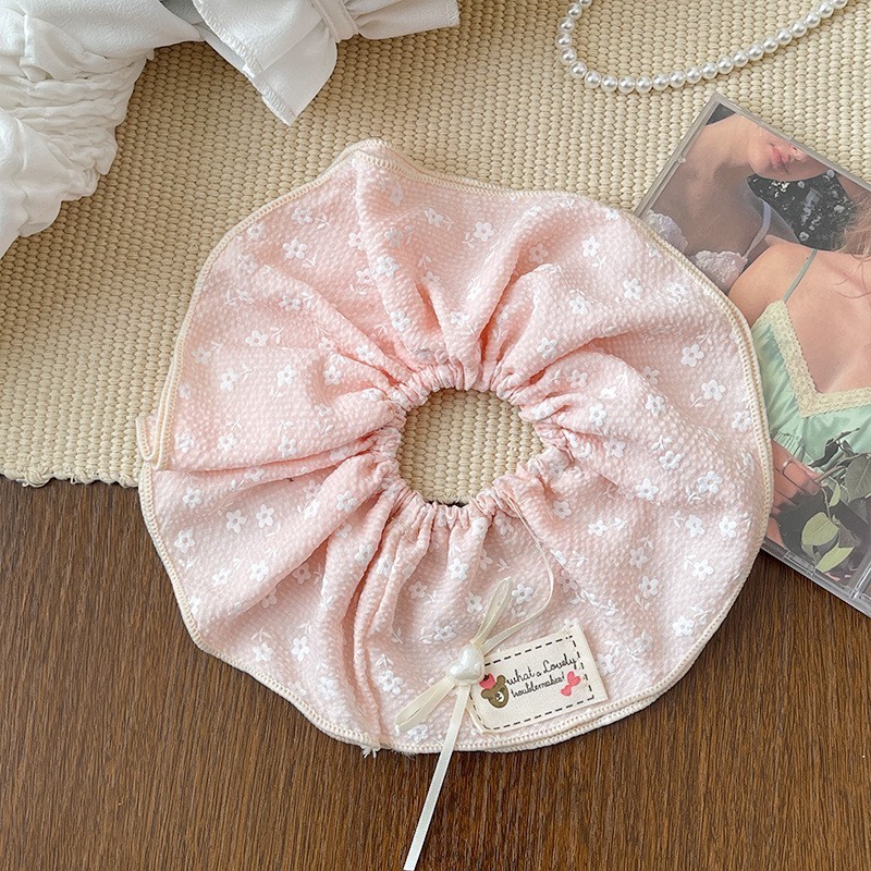 大腸シュシュ早春アクセサリー韓系高級感サテンの四角いタオルシュシュ高弾力ファッション百合馬尾シュシュ|undefined
