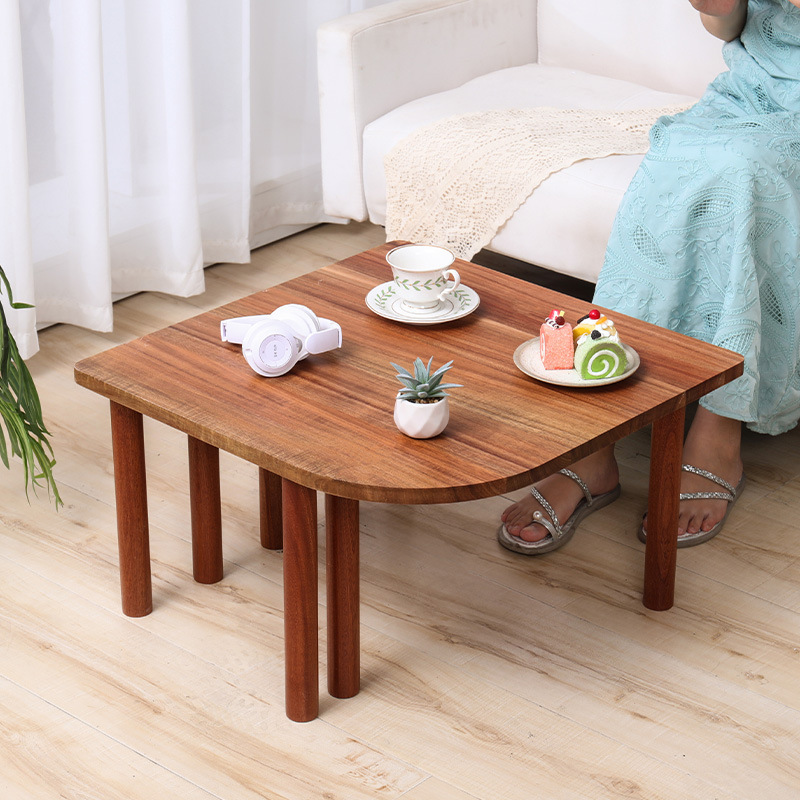 実木茶卓客間家庭用小戸型シンプル現代畳低寝室茶卓異形デザイナー茶卓|undefined