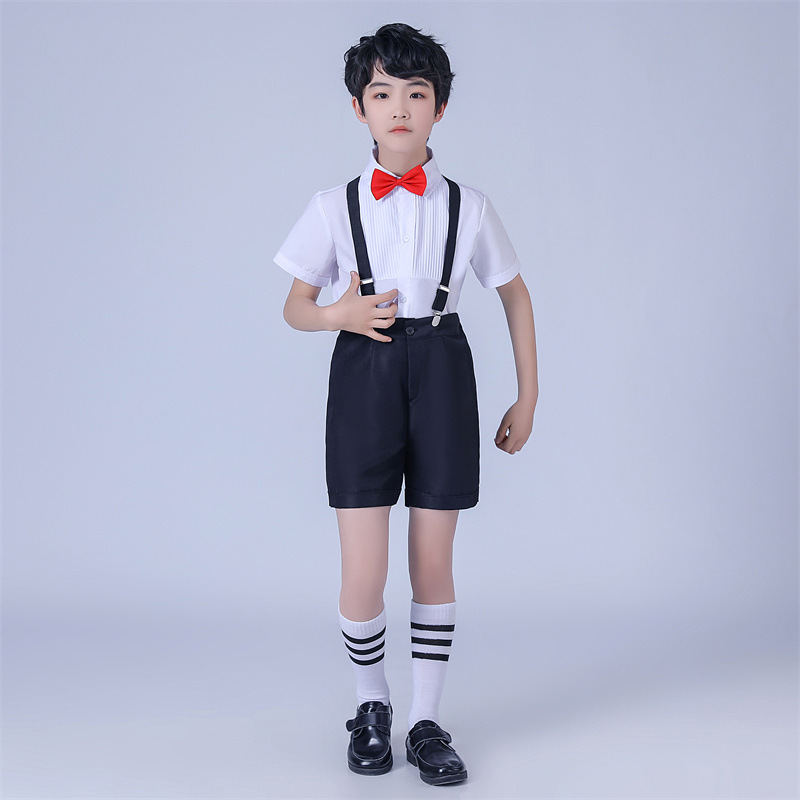 Uniforme de rendimiento coral infantil del 1 de junio Coro de estudiantes de primaria y secundaria Anfitrión de rendimiento de recitación de niños y niñas
