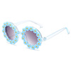 Children's cute sunglasses, decorations, glasses, flowered, family style