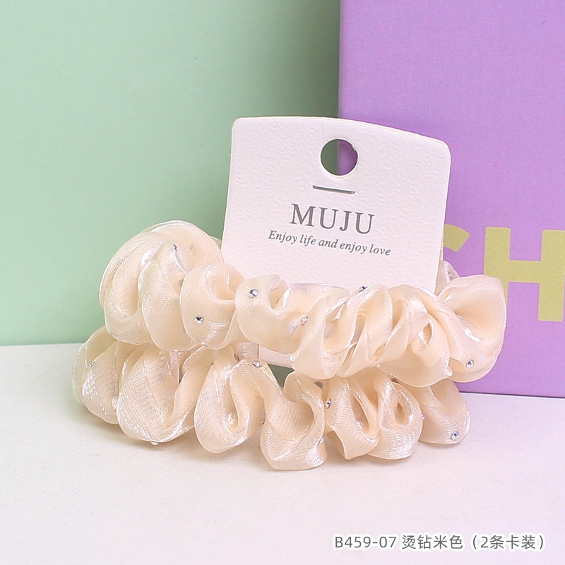 [Carga de tarjeta] sensación de alto nivel coreano de cabello de código de barras de moda de alta elasticidad de cabello anillo de cabello correa de cola de caballo