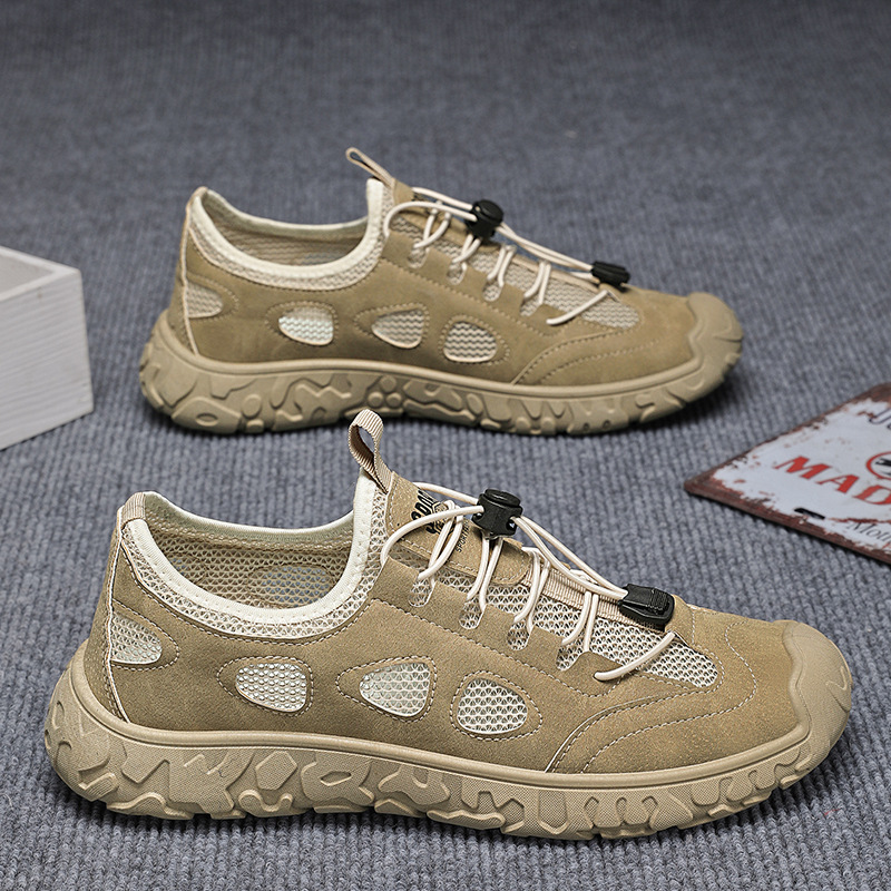 Zapatos masculinos de verano nuevos zapatos de malla hueca transpirable zapatos de trabajo masculinos antideslizantes y resistentes al desgaste zapatos deportivos casuales zapatos de papá image 1