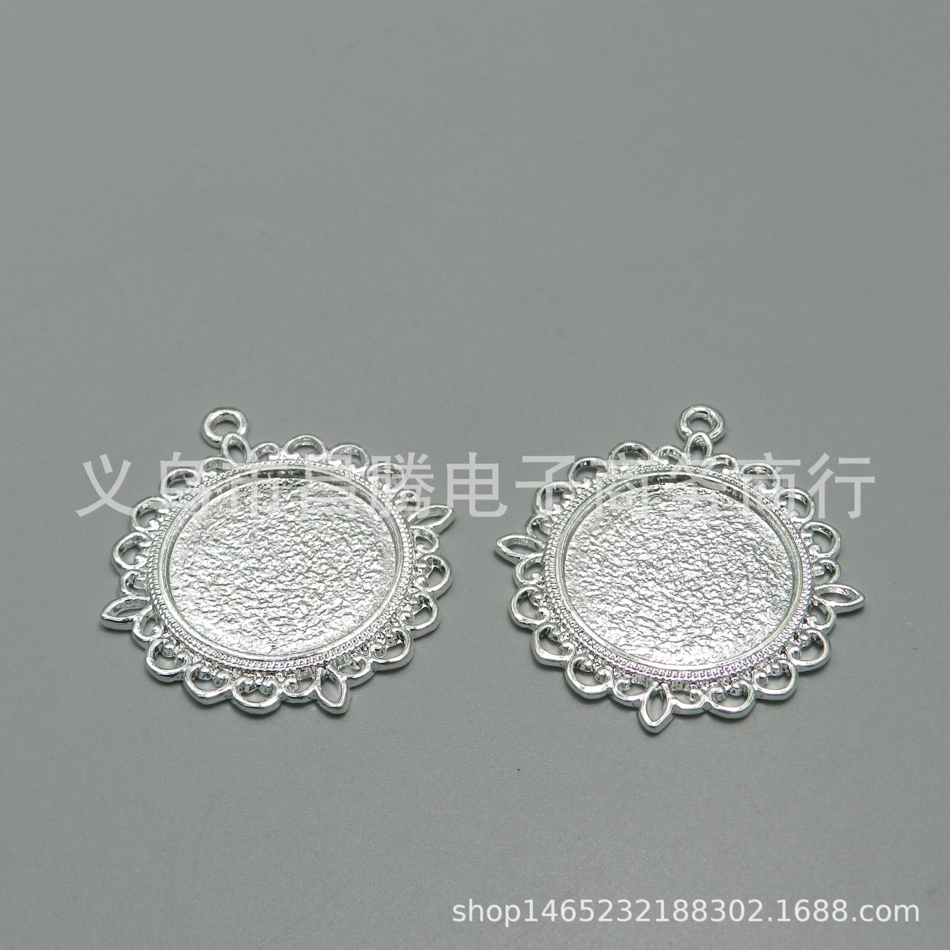 Сохраняющий цвет изысканный кружевной внутренний 25 мм круглый стеклянный кулон из сплава Нижняя опора DIY ювелирные аксессуары материалы ручной работы