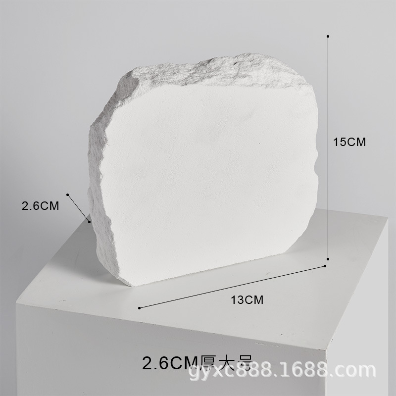 Estilo nórdico blanco irregular yeso fotografía decoración props joyería al por mayor producto de la joyería fotografía de fondo