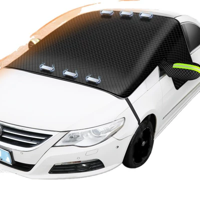 cloth front snow shield, winter | Car snow shield