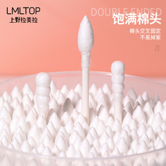 LMLTOP 雙頭棉簽200支裝 尖頭螺旋頭紙棒化妝清潔棉棒 A672