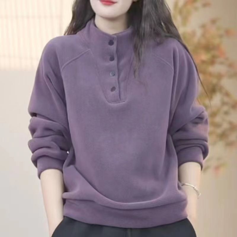 [280g thread velvet] autumn and winter warm semi-high collar vests casual Joker slim loose plus size solid color