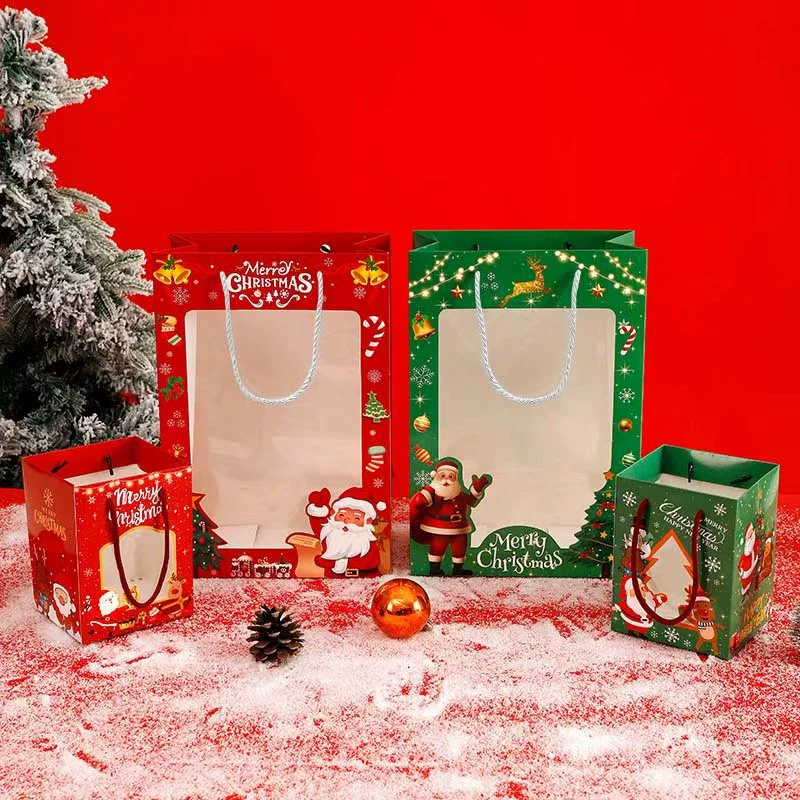 Подарочная коробка на Рождество, подарочный пакет на Рождество, сумка-тоут на Рождество, упаковочный пакет, подарочный пакет на Сочельник, подарочная коробка «Фрукты мира»