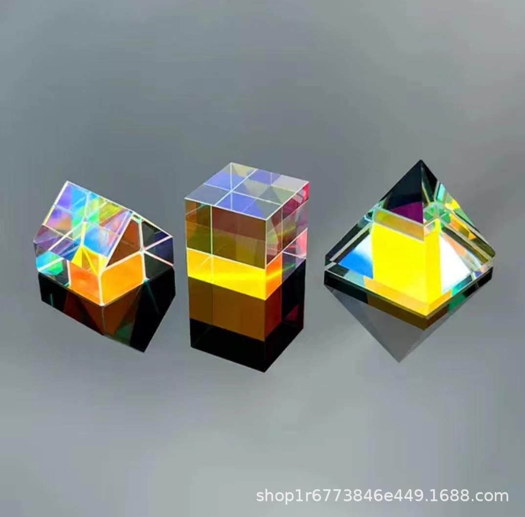 合色棱镜太阳捕手光之立方六面抛光立方体魔方分光直角玻璃源头厂-阿里巴巴