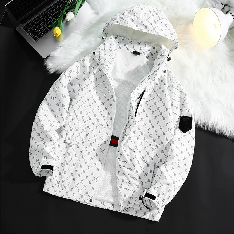 Сетка красная весна осень пара повседневная куртка куртка мужская съемная шапка модная наружная куртка куртка мужская