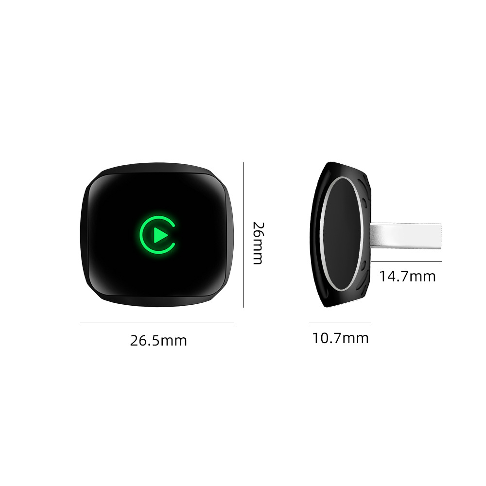 Cross-border best-selling mini portable wireless CarPlay adapter, compatible with Apple/Android devices, a 2-in-1 in-car connectivity box