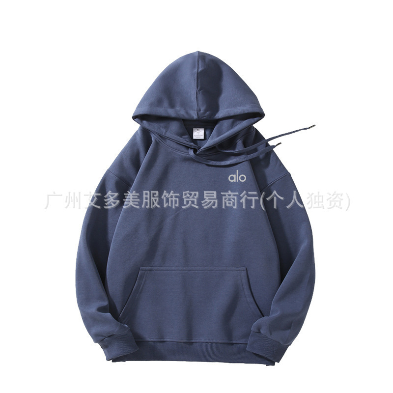 alo跨境秋冬运动连帽卫衣印花LOGO标宽松男女同款保暖卫衣套装|undefined