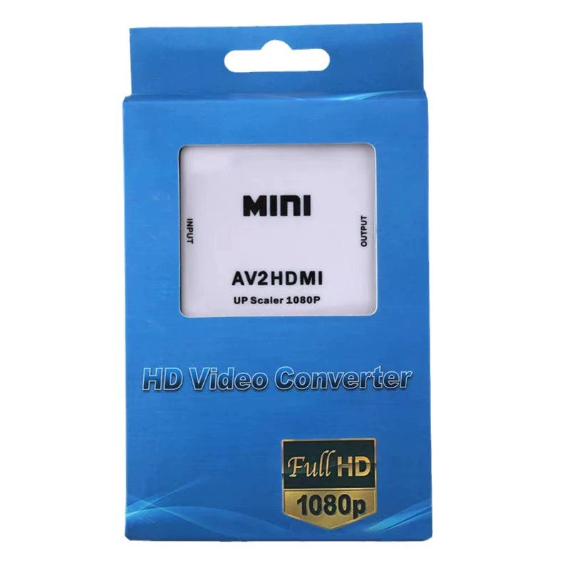 Преобразователь AV в HDMI USB для AV 1080p HD видеовывод, поворотный