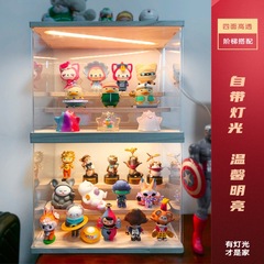 Bubble Mart blind box storage box with light, hand model ladder frame, acrylic transparent cover, stand-up doll stand