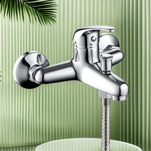 Cross-Border Foreign Trade Shower Faucet Shower Set Fine Copper Mixing Valve Bathroom Switch Triple Hot and Cold Bathtub Faucet