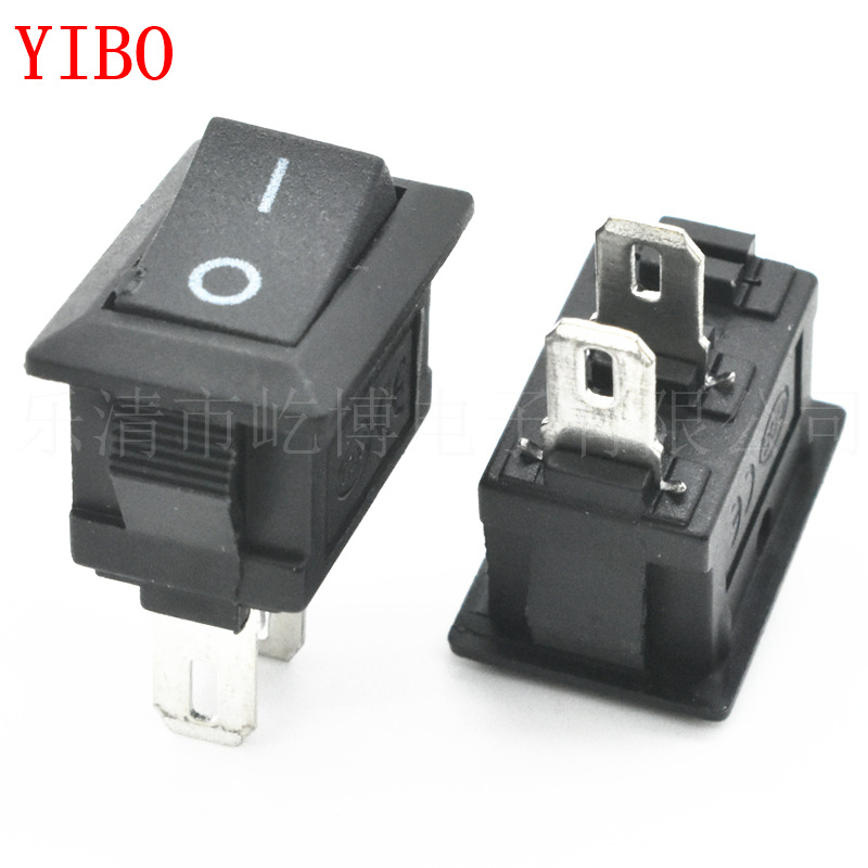 KCD11 10*15 黑色 2脚2档 小船型开关 小电源开关 小设备开关