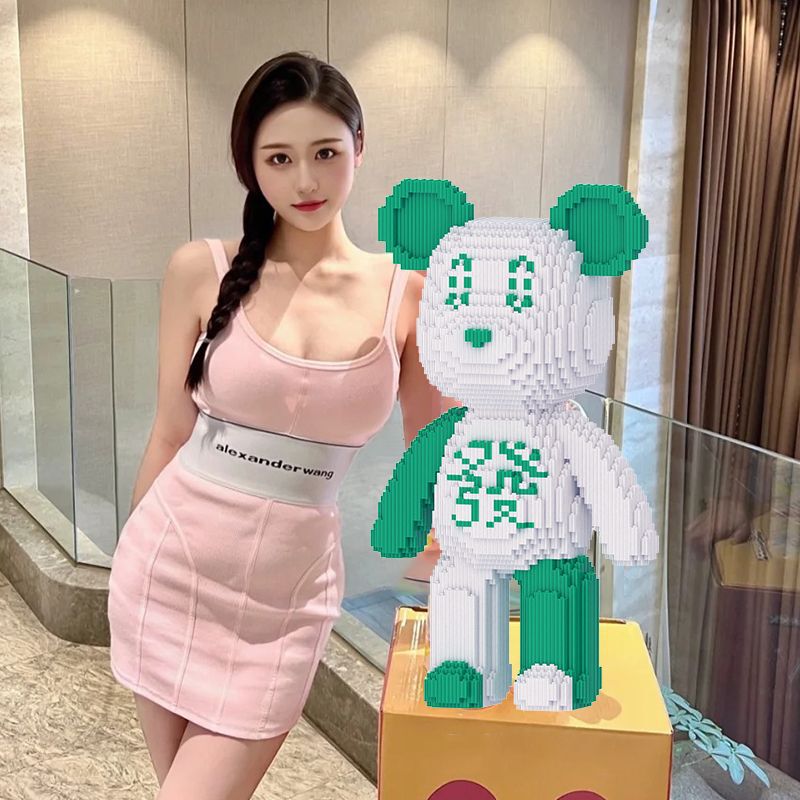 1m 特大ホワイトバイオレントクマレゴビルディングブロックと互換性大人子供のおもちゃパズル装飾品誕生日ギフト|undefined