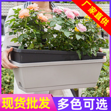 阳台种菜盆家用种植箱大号长方形菜盆园艺树脂塑料花盆环保可降解