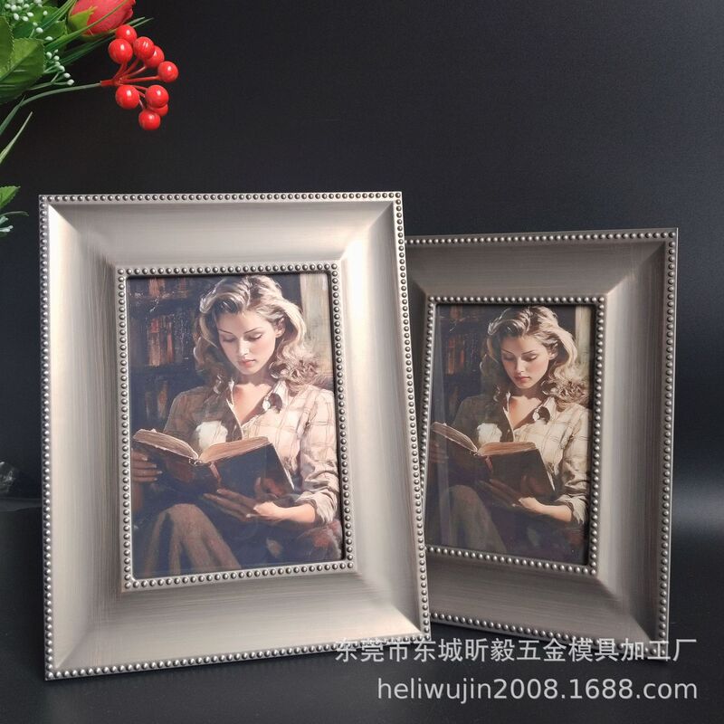Original 6/7/ 10inch Bronze Hand-Brushed European Metal Photo Frame, Fashionable New Metal Photo Frame